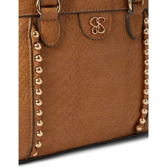 Jessica Simpson Tonal Python Pecan Gia Satchel Women Handbags Purse - Picture 3 of 16